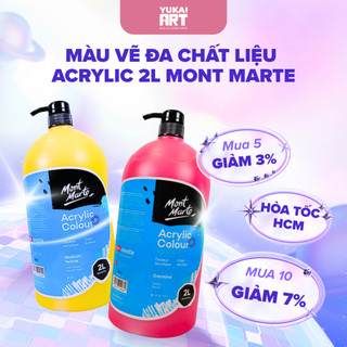 [Hỏa tốc HCM] Màu Acrylic Mont Marte Signature Dạng Bình 2 Lít Có Vòi Chiết