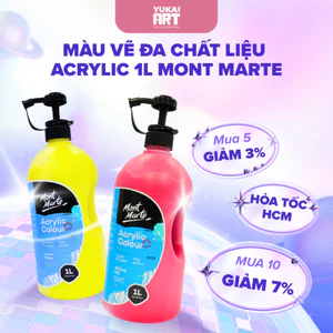 Màu Acrylic Mont Marte Signature Dạng Bình 1 Lít Có Vòi Chiết (Cho Các Dự Án Nghệ Thuật Lớn)