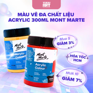 Màu Acrylic Mont Marte Signature 300ml vẽ giày, áo,vẽ vải, tường, gốm sứ mọi chất liệu