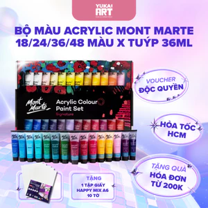 Bộ Màu Acrylic Cao Cấp Mont Marte Signature 18/24/36/48 Màu x Tuýp 36ml