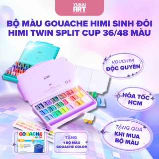 [Hỏa tốc HCM] [SIÊU HOT] Bộ màu Gouache Himi Sinh Đôi Himi Twin Split Cup 36/48 Màu
