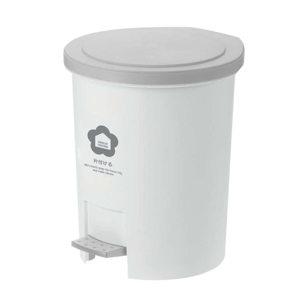 Thùng Rác Nhựa Nắp Đạp Chân Tròn Inochi 6L/12L (KÈM LÕI) Có Nắp, Đóng Mở Tiện Lợi