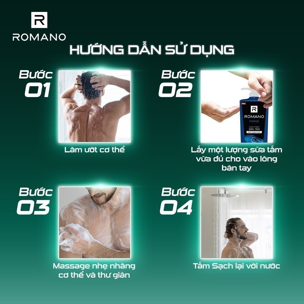 [SVIP] Tắm gội cho nam Romano 2in1 hương Nước hoa / Gen Z 650g / 610g / 812g / 900g chai