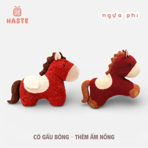 Gấu Thú Bông Ngựa Đỏ Mã Đáo Thành Công Ngọ Quà Tặng Tết Độc Đáo Lông Xù Siêu Mềm Mịn Siêu Dễ Thương
