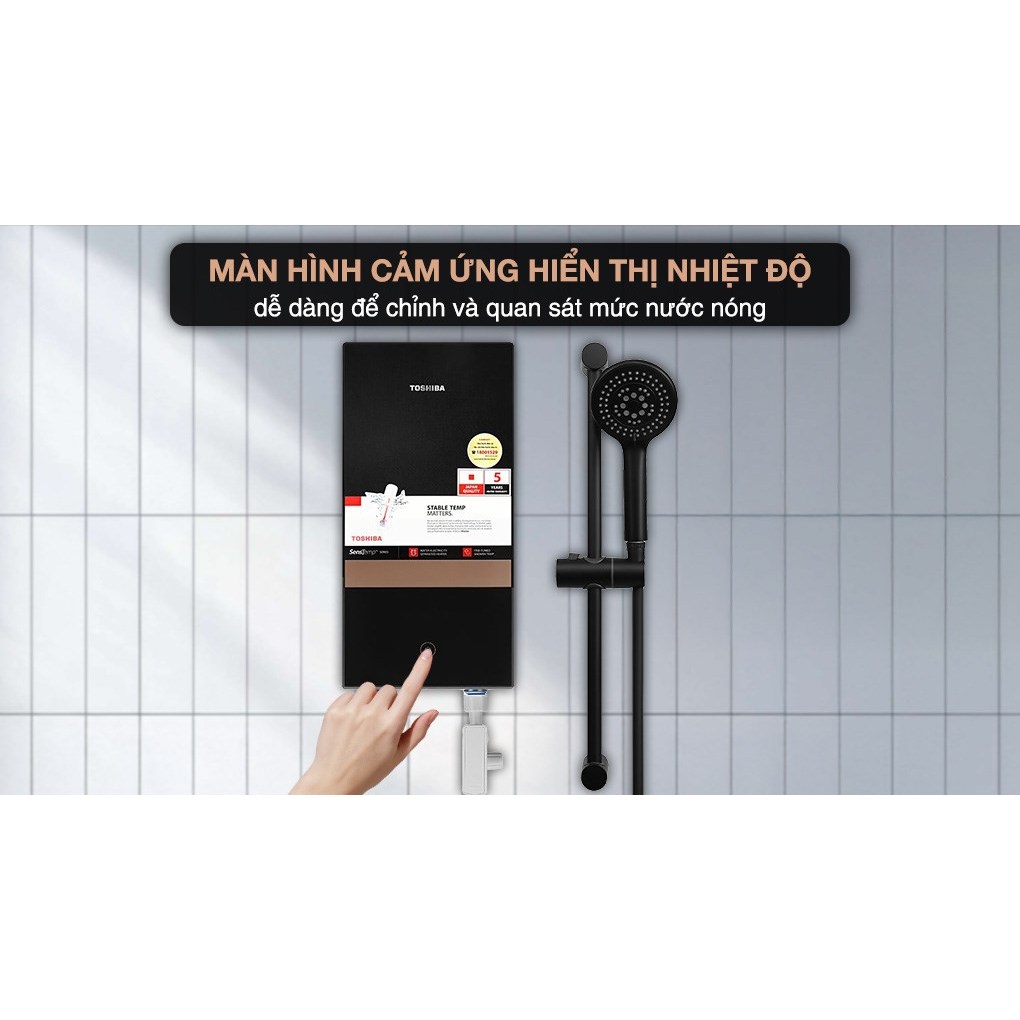 [Shopee Lắp đặt 0Đ HCM/HN] Máy Nước Nóng Trực Tiếp Toshiba TWH-45EMC1PVN(K)-KB - Bơm DC - Bảo hành chính hãng 24 tháng