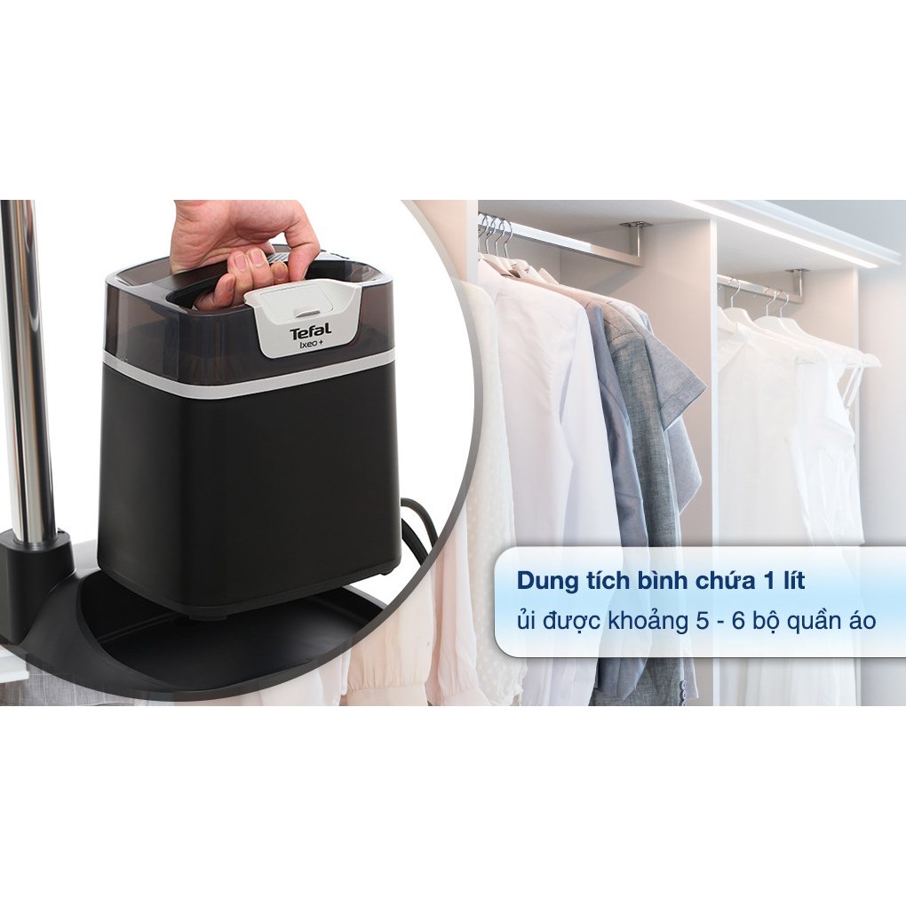 Bàn ủi hơi nước đứng Tefal IXEO Plus QT1510E0 - Dung tích 1L - Bảo hành chính hãng 24 tháng