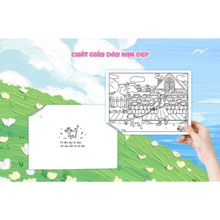 Sách Tô Màu Góc Nhỏ Có Nắng 30 Chủ Đề Phong Phú , Tô Màu Chữa Lành Thư Giãn