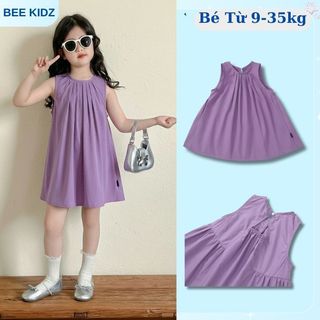 Váy Cho Bé Gái, BST Váy Sát Nách Bé Gái Phong Cách Tiểu Thư Mặc Thường Ngày Chất Liệu Cotton