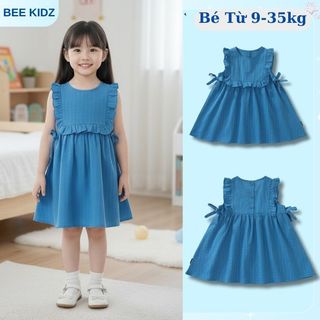 Váy Cho Bé Gái, BST Váy Sát Nách Bé Gái Phong Cách Tiểu Thư Mặc Thường Ngày Chất Liệu Cotton
