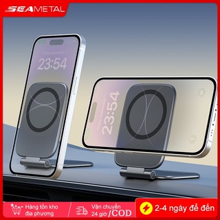 SEAMETAL Giá đỡ điện thoại từ tính trên ô tô có thể gập lại Điều hướng chống rung Xe gắn trên giá đỡ di động Hàng ngày