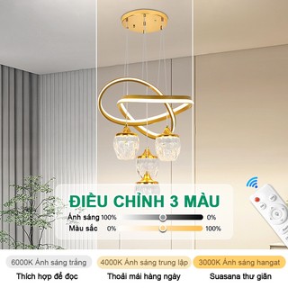 Đèn ốp trầnGOGEOUS Đèn mâm có khiển từ xa thay đổi chế độ màu ánh sáng,phù hợp phòng khách hoặc ngủ