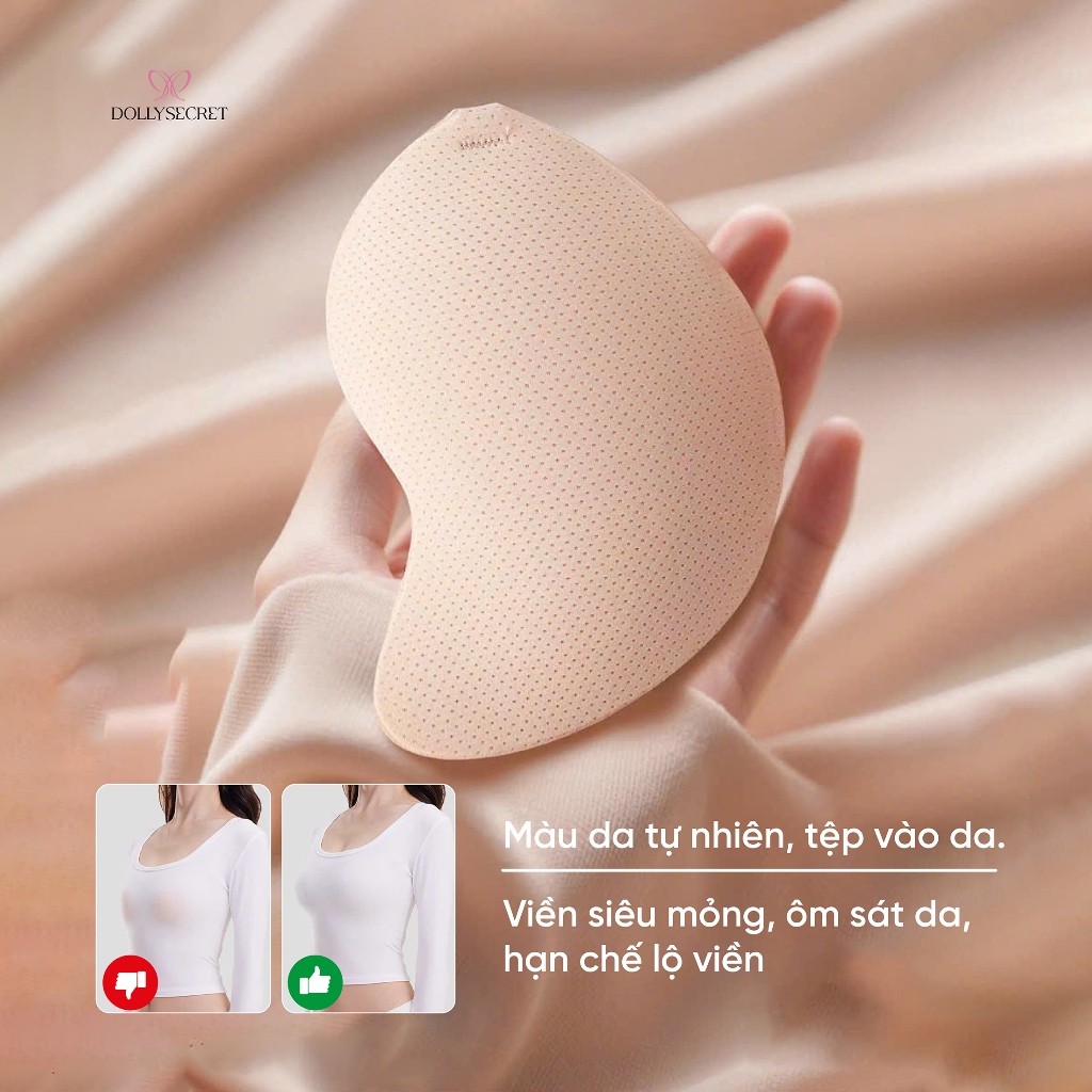 Áo Dán Ngực Tạo Khe Dáng Xoài DOLLY SECRET Áo Dán Nâng Ngực Chống Tụt Tái Sử Dụng Nhiều Lần