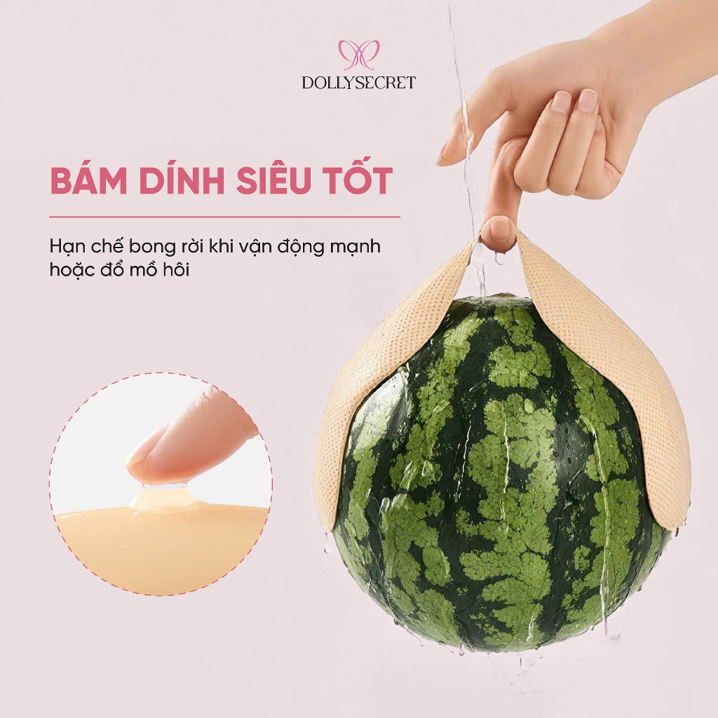 Áo Dán Ngực Tạo Khe Dáng Xoài DOLLY SECRET Áo Dán Nâng Ngực Chống Tụt Tái Sử Dụng Nhiều Lần