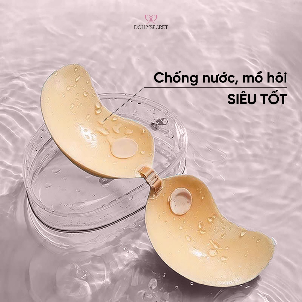 Áo Dán Ngực Tạo Khe Dáng Xoài DOLLY SECRET Áo Dán Nâng Ngực Chống Tụt Tái Sử Dụng Nhiều Lần