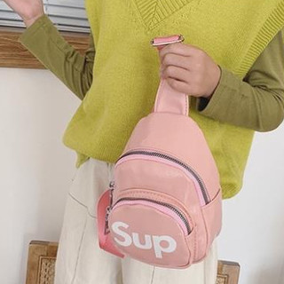 Túi đeo chéo mini chữ SUP đa màu nhẹ thời trang nhỏ gọn đựng đồ cá nhân cho bé khi đi học đi chơi
