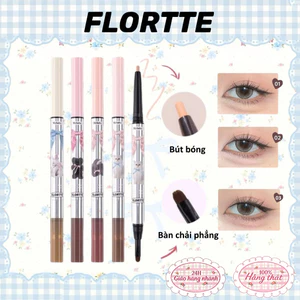 FLORTTE Bút kẻ bọng mắt 2 đầu Flortte Peng Peng Princess(4 Màu)
