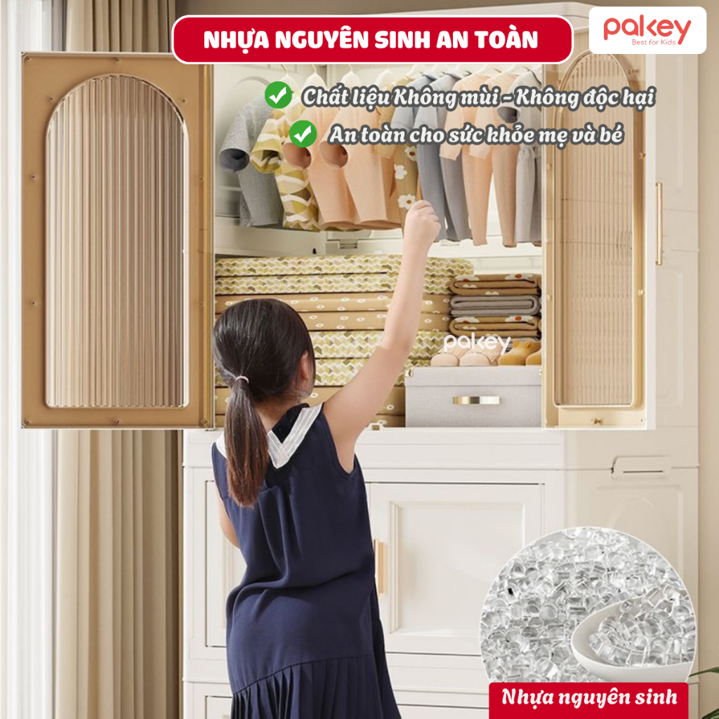 [MỚI] Tủ Nhựa Gấp Gọn Kính Trong Có Ngăn Treo, Tủ Nhựa Đa Năng Có Bánh Xe Di Chuyển Tiện Lợi Nhiều Tầng Dễ Lắp Đặt