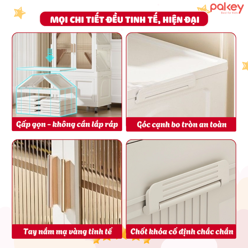 [MỚI] Tủ Nhựa Gấp Gọn Kính Trong Có Ngăn Treo, Tủ Nhựa Đa Năng Có Bánh Xe Di Chuyển Tiện Lợi Nhiều Tầng Dễ Lắp Đặt