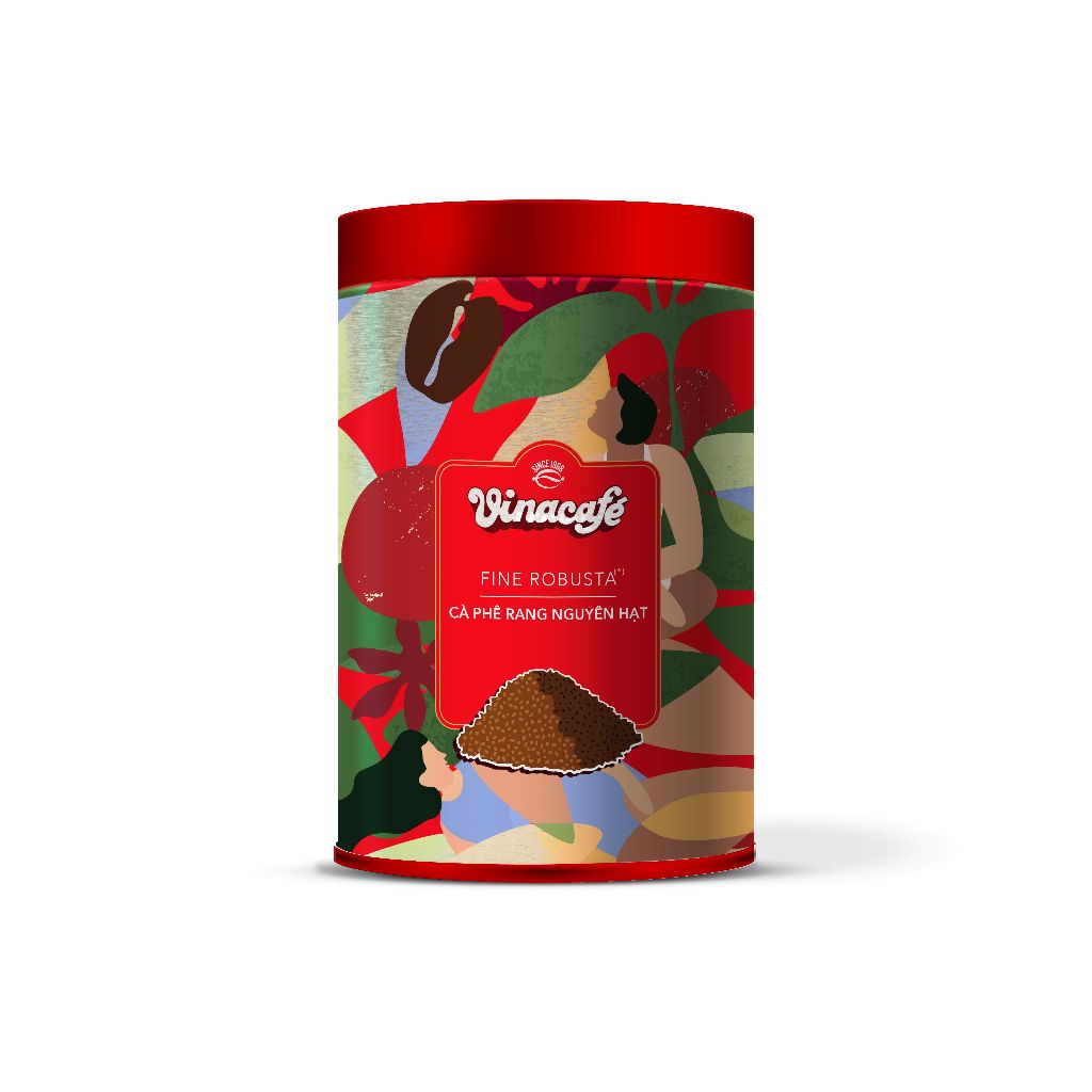Cà phê rang nguyên hạt Vinacafé 1 lon x 250 g