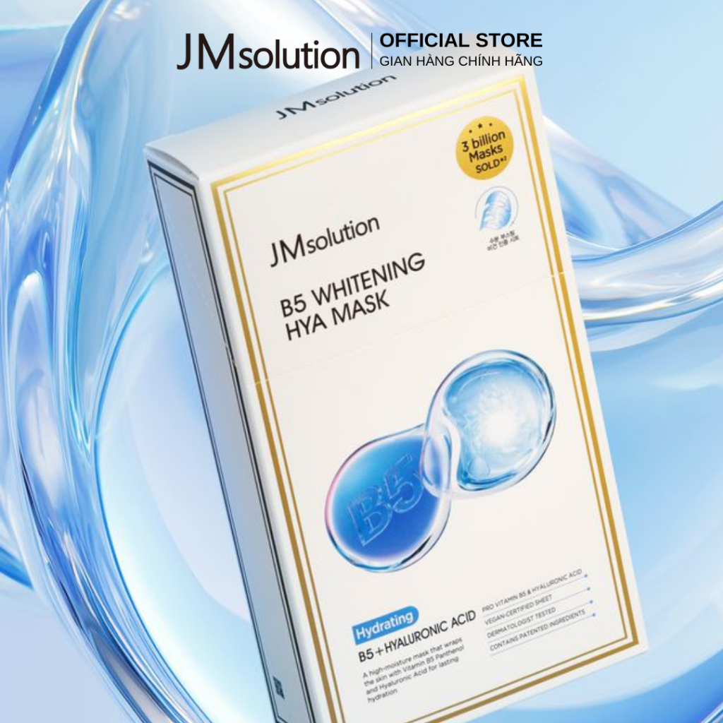 JMsolution Mặt Nạ B5 Whitening Hya Mask Chính Hãng Cấp Ẩm Chuyên Sâu Cho Da Khô Dưỡng Da Căng Mịn