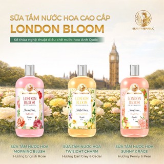 Sữa tắm nước hoa Anh tăng đàn hồi & săn chắc da với Peptide Beauty Republic Morning Blush Hương English Rose 500ml