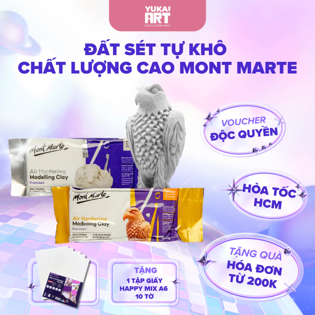 [HỎA TỐC HCM] Đất sét tạo hình tự khô Mont Marte