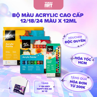 [Hỏa tốc HCM] Bộ Màu Acrylic Cao Cấp Mont Marte Signature 12/18/24 màu x 12ml
