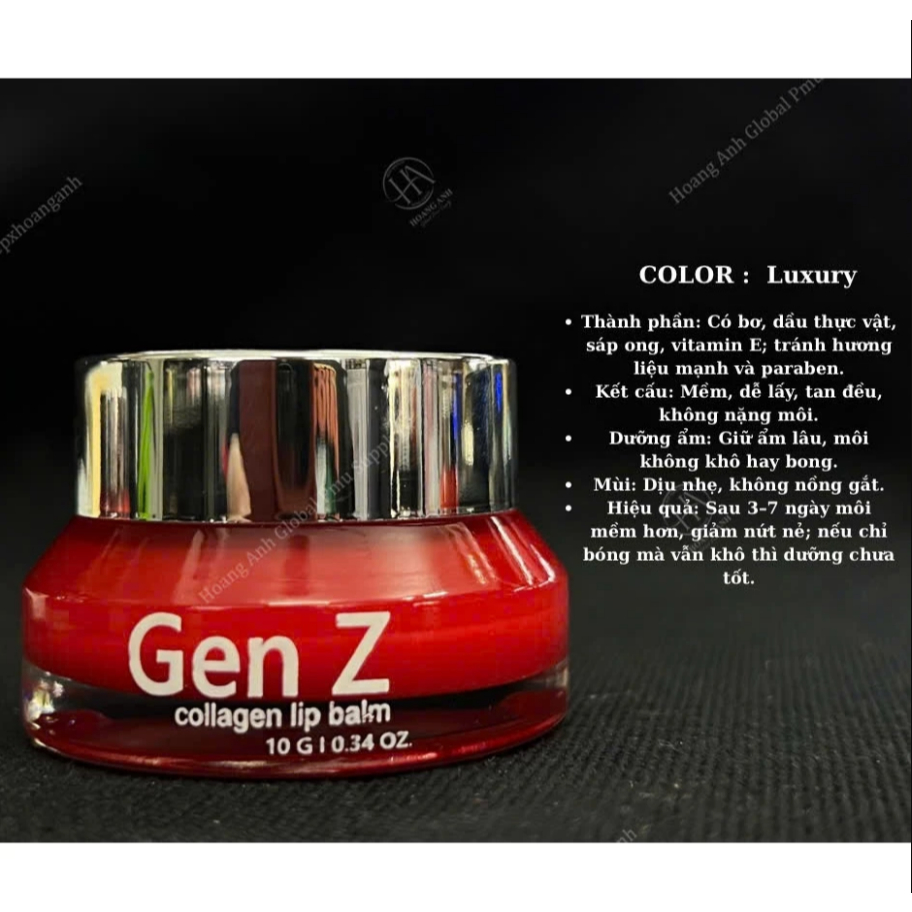 Son Dưỡng Môi GENZ Hủ Kim Cương mẫu mới – Siêu Mềm Mịn, Chống Nắng UV, Giúp Hồng Môi Giảm Thâm