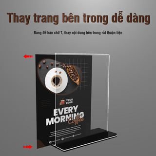 Bảng giá mica A4 A5 A6 – Kệ bảng giá mica để bàn cho quán cà phê, trà sữa, quán nước