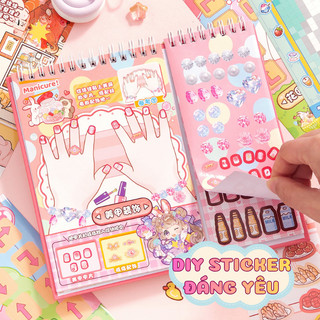 Tập Sticker Trang Điểm Công Chúa Đáng Yêu - Sổ Bóc Dán DIY Trang Trí Váy Áo Công Chúa, Cảnh Quan Cho Bé Gái