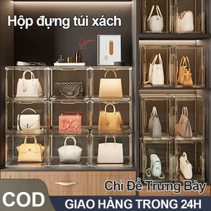 Tủ Hộp Trưng Bày Trong Suốt Cao Cấp | Chất Liệu Mica Siêu Trong - Dành Cho Túi Xách & Mô Hình