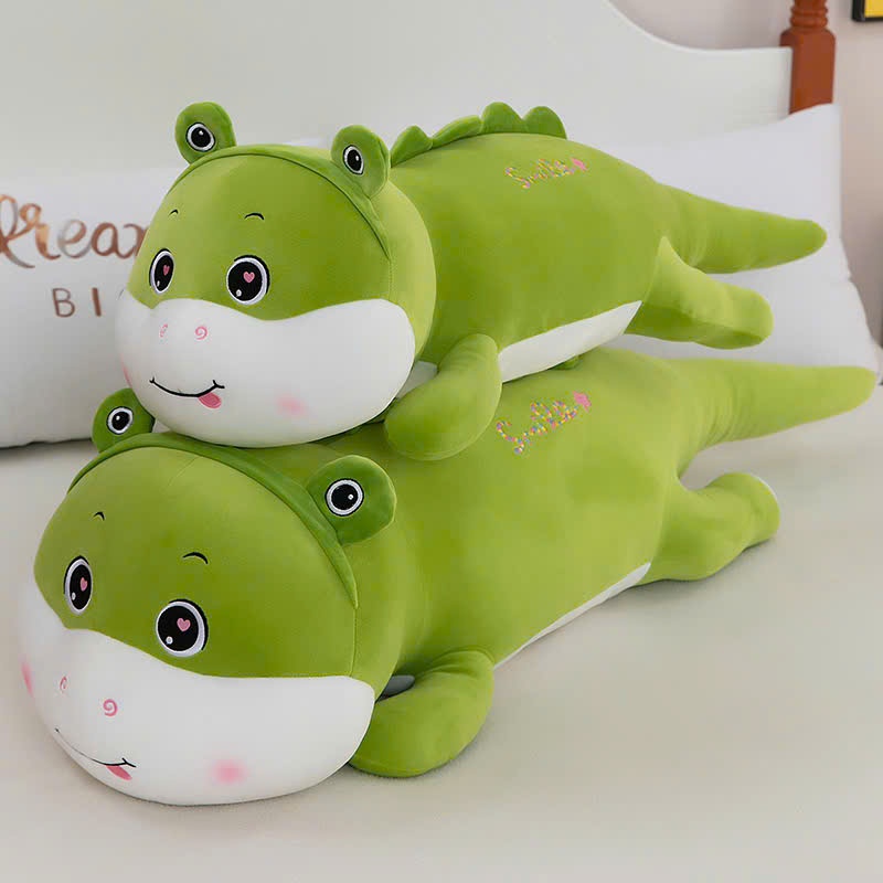 Gấu bông Khủng long hóa ếch xanh, thú nhồi bông cao cấp mềm mại kt 52cm