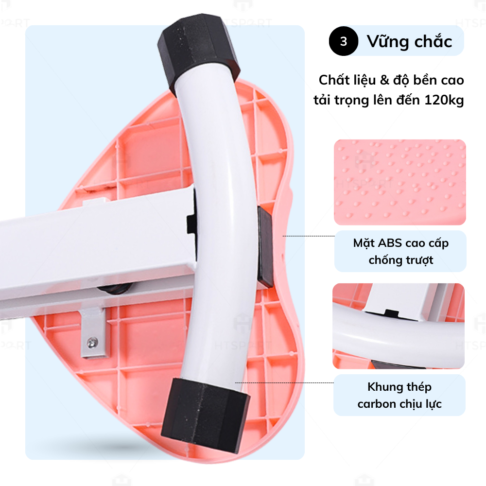 Bàn Xoay Eo Bụng Dạng Đứng 3 Trong 1 Kèm Theo Dây Kháng Lực,Có Hạt Massage Chân, Tập Thể Dục Tại Nhà