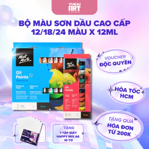 Bộ Màu Sơn Dầu Mont Marte Cao Cấp 12/24 Màu x Tuýp 12ml