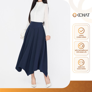 Chân Váy 𝐂𝐂𝐇𝐀𝐓 Dáng Xòe Ivyvu Cạp Trước Kiểu Lệch Trái Chất Liệu Tuytsi Cao Cấp 25CDS2019XT