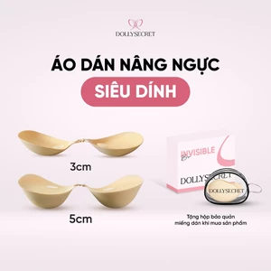 Áo Dán Ngực Siêu Dính Tạo Khe DOLLY SECRET Chống Tụt Hydrogel Lô Hội Tái Sử Dụng Nhiều Lần