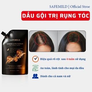 Dầu gội thảo mộc SAFEMILD từ chiết xuất thực vật tự nhiên hỗ trợ làm tóc sậm màu hơn kích thích mọc tóc và giảm rụng tóc