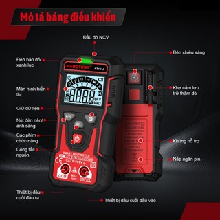 HABOTEST HT161A (HT123 nâng cấp) Đa đo kỹ thuật số 600V AC / DC Công suất phát hiện điện áp / Chức năng diode được trang