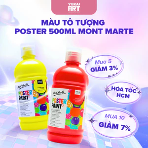 Màu Nước Poster Tô Tượng Vẽ Đa Chất Liệu Cao Cấp Mont Marte Chai 500ml