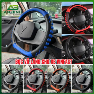 Bọc Vô Lăng Cho Xe VINFAST Kiểu Dáng Thể Thao Gân Nổi Thoáng Khí Chống Trơn, Phù Hợp Cho Các Xe VF3,5,6,7,8,9 Limo,MPV7
