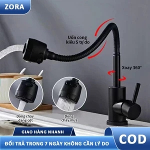 vòi rửa bát vòi nước bồn, Vòi nước bằng thép không gỉ xoay 360°,Chén 2 Chế Độ Xoay