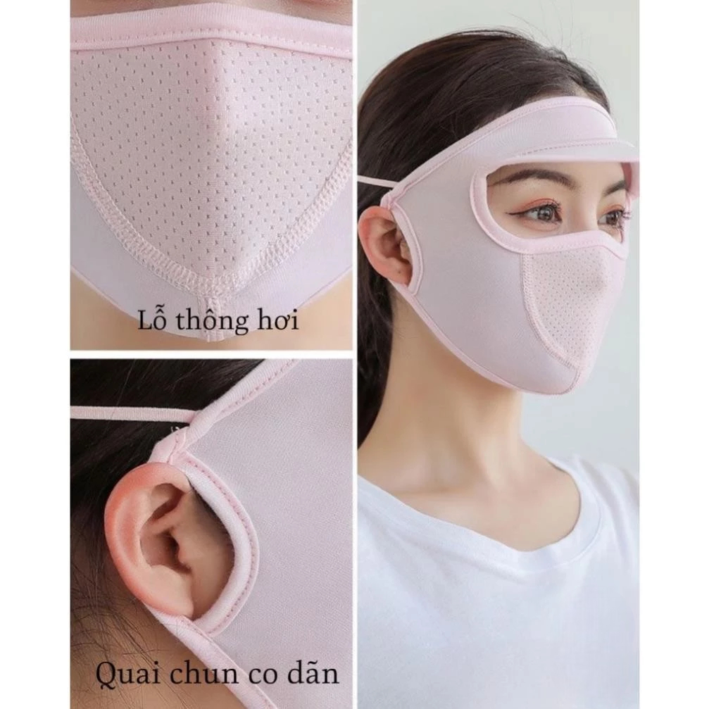 [Peinn] Khẩu trang vải toàn mặt chống nắng có lưỡi che chống UV thời trang