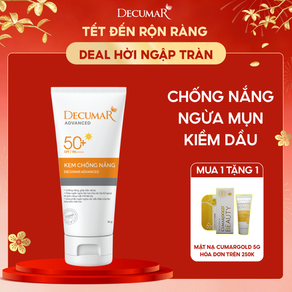 Kem Chống Nắng Ngăn Ngừa Mụn Decumar 50g, Kiềm Dầu, Thẩm Thấu Nhanh ...