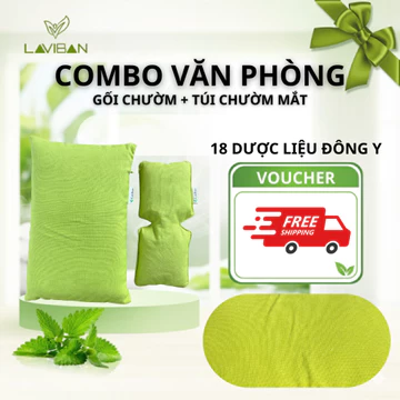 [Set 2 món] Combo Túi chườm Văn Phòng - Chườm Mắt & Gối Chườm Đa Năng Thảo Dược Nóng/Lạnh