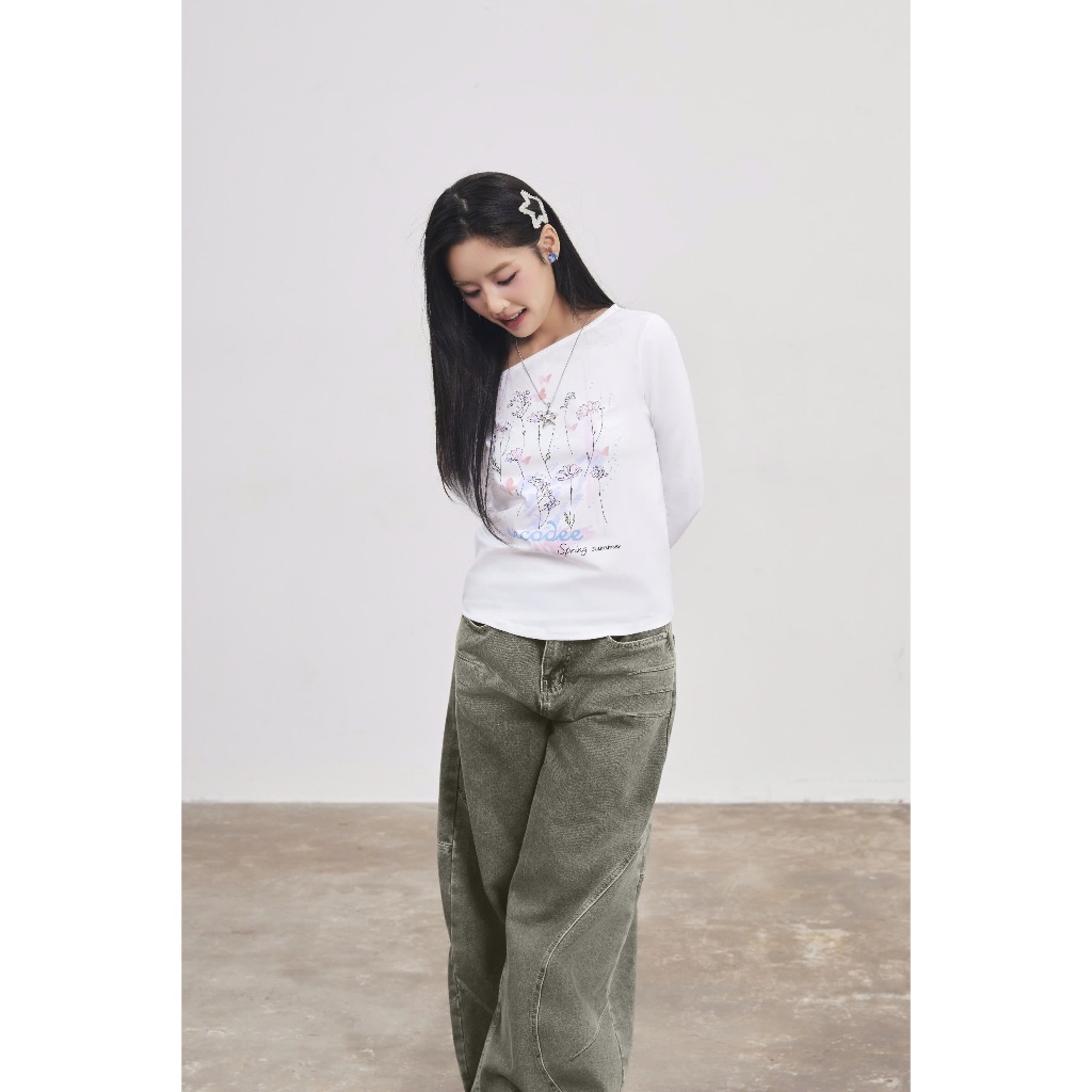 Quần Nữ YOGRAM PANTS Denim Ống Cong Cá Tính SECODEE