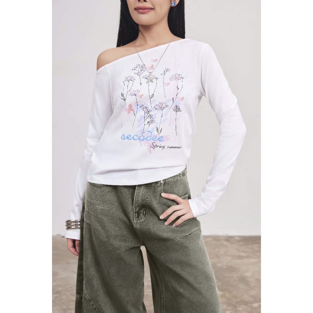 Quần Nữ YOGRAM PANTS Denim Ống Cong Cá Tính SECODEE