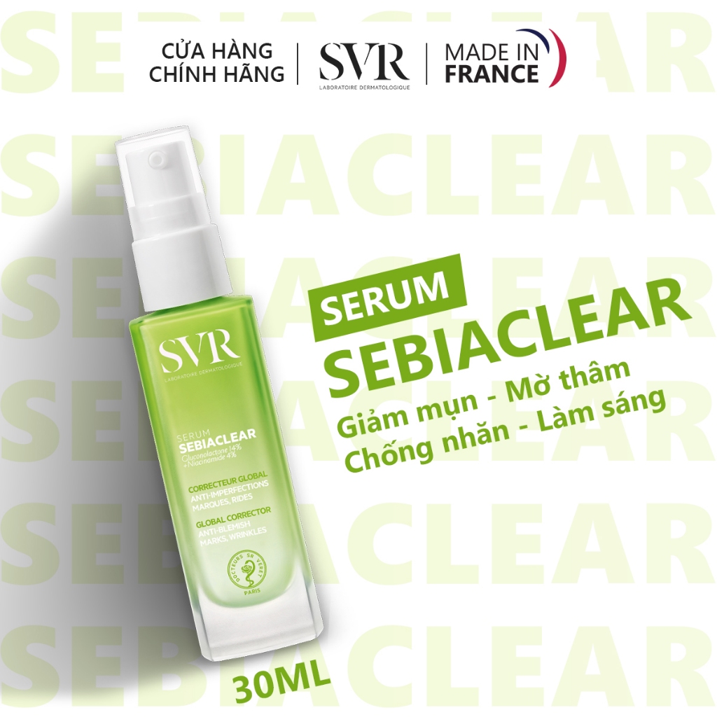 [HANNAH OLALA x SVR] Tinh chất giảm mụn, ngừa thâm, mềm mịn da SVR Sebiaclear Serum 30ml