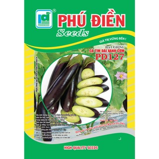 Hạt giống Cà Tím Dài cơm xanh F1, dễ trồng năng xuất cao, kháng sâu bệnh - gói 2 gam