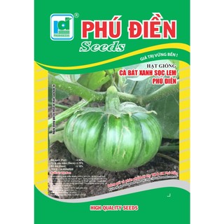 Hạt Giống Cà Bát Xanh Sọc Lem F1, sinh trưởng khoẻ, kháng sâu bệnh - 2 gam ( khoảng 300-400 hạt)