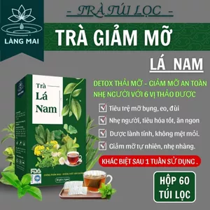 Trà Giảm Mỡ - Làng Mai - Trà Lá Nam Detox thải mỡ bụng, đùi giúp nhẹ người, điều chỉnh cân nặng. Hộp 60 gói